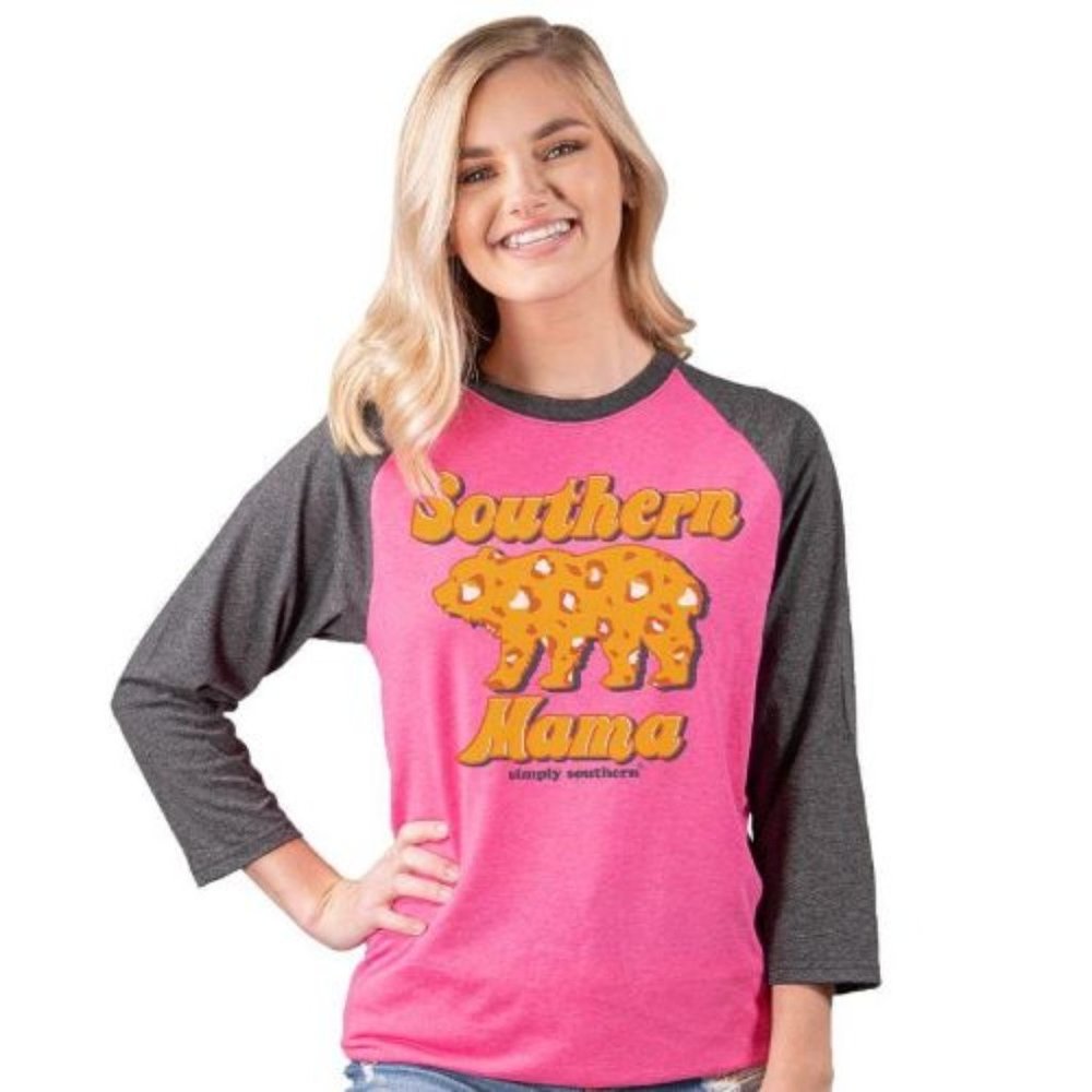 Simply Southern Raglan Sleeve Southern Mama Bear